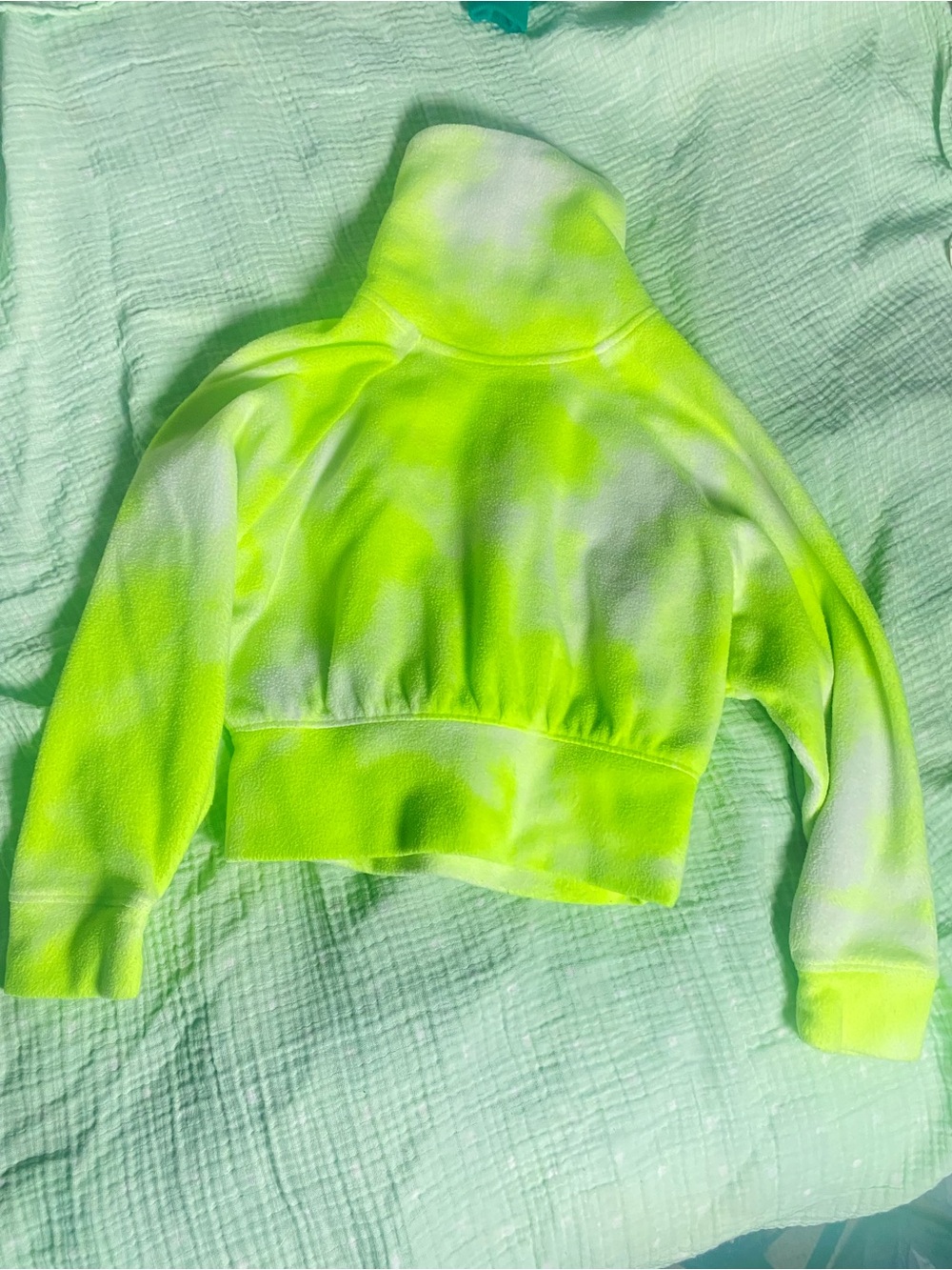 Warm Neon Green Fleece Pullover